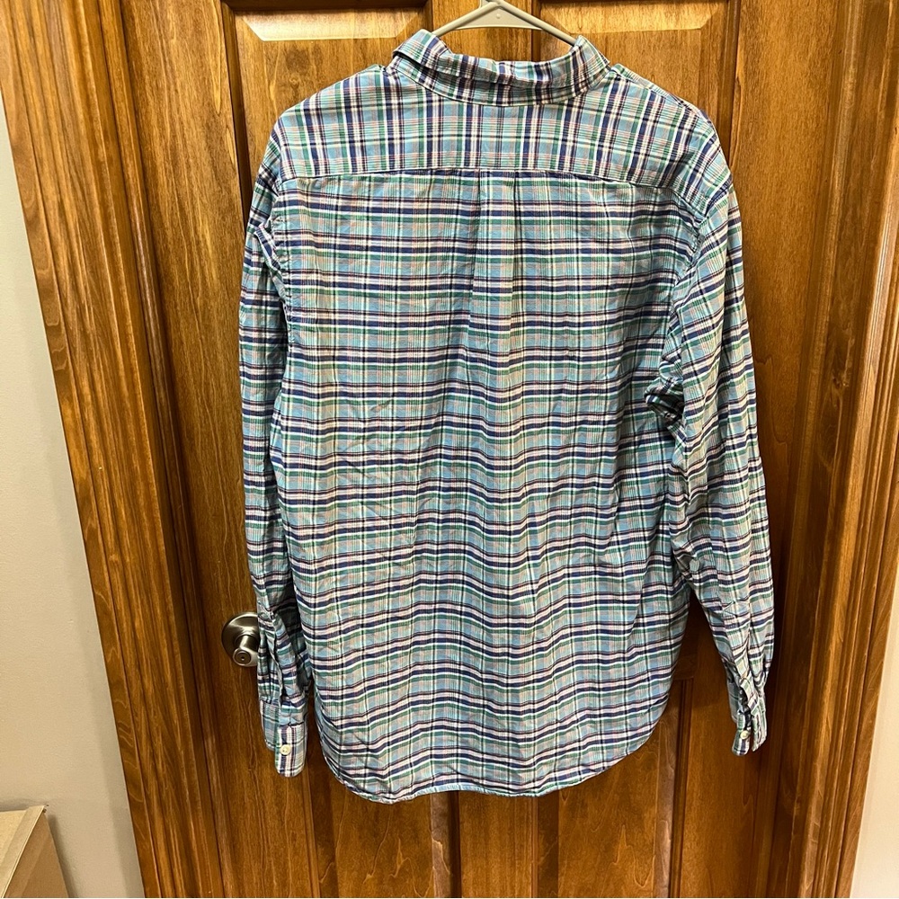 Men’s Ralph Lauren Plaid Button Down Flesh Pony Oxford Cloth XL Multicolor - Picture 4 of 4